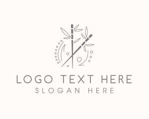 Yoga - Leaf Bamboo Acupuncture logo design