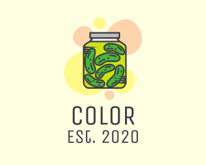 Vegan - Pickled Cucumber Jar logo design