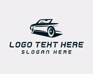Motorsport - Convertible Car Transport logo design
