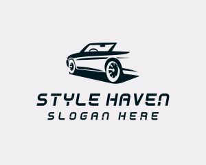 Race - Convertible Car Transport logo design