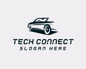 Racing - Convertible Car Transport logo design