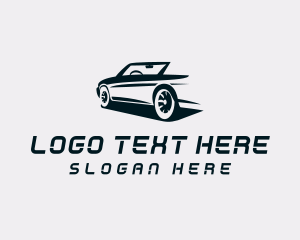 Sports Car - Convertible Car Transport logo design