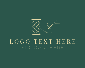 Fabric - Sewing Spool Needle logo design