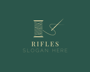 Sewing Spool Needle Logo