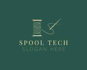 Spool - Sewing Spool Needle logo design