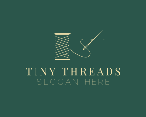 Sewing Spool Needle logo design