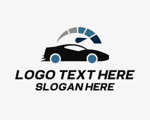 Car Dealership - Fast Car Gauge logo design