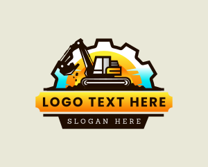 Industrial - Backhoe Landscaping Excavator logo design