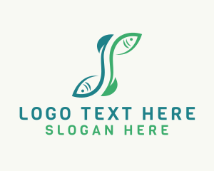 Herring - Abstract Fish Letter S logo design