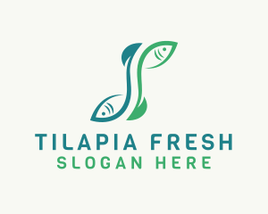 Tilapia - Abstract Fish Letter S logo design