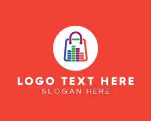 Multicolor - Sound System Shopping Bag logo design