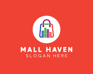 Sound System Shopping Bag logo design