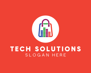 Commerce - Sound System Shopping Bag logo design