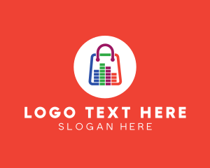 Volume - Sound System Shopping Bag logo design