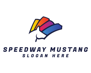 Mustang - Creative Multimedia Horse logo design