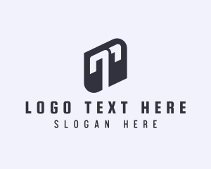 Shape - Geometric Business Letter T logo design