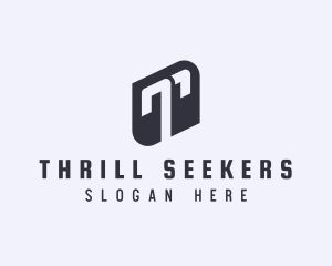 Geometric Business Letter T logo design