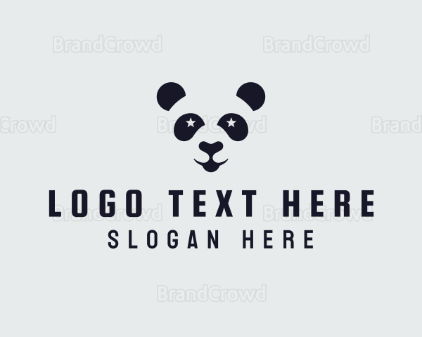 Star Panda Face Logo