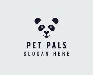 Star Panda Face logo design