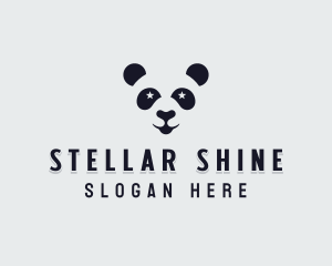 Star Panda Face logo design