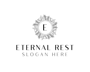 Funeral - Wedding Florist Wreath logo design