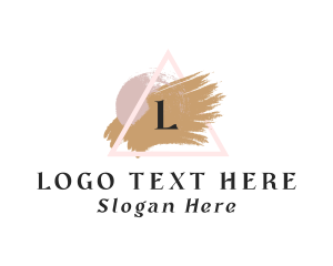 Glamorous - Triangle Watercolor Brush logo design