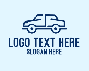 Motor Vehicle - Simple Blue Automotive Car logo design