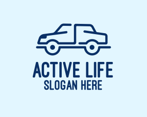 Simple Blue Automotive Car Logo