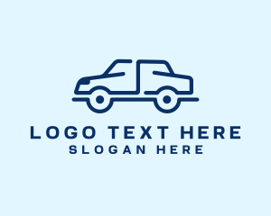 Simple Blue Automotive Car logo design