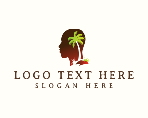 Tropical - Tree Head Relaxation logo design