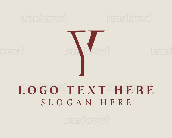 Serif Professional Letter Y Logo