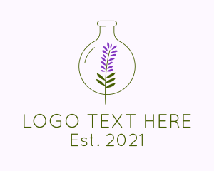 Scented Oil - Essential Lavender Oil logo design
