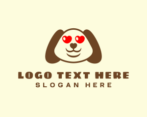 Dog Training - Heart Eyes Puppy logo design