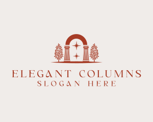 Columns Arch Pillar logo design