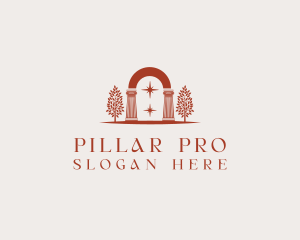 Columns Arch Pillar logo design