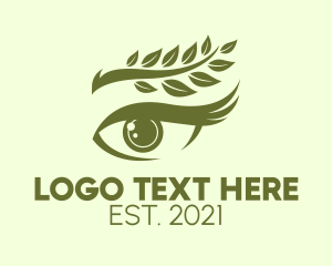 Leaf - Nature Eyebrow Makeup logo design