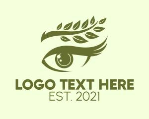 Green - Nature Eyebrow Makeup logo design