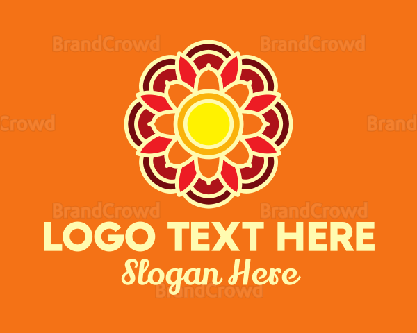 Orange Lotus Flower Logo