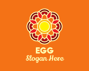 Orange Lotus Flower Logo