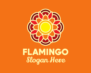 Orange Lotus Flower Logo