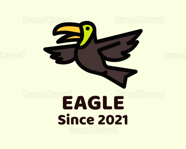 Flying Toucan Bird Logo