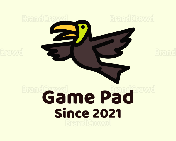 Flying Toucan Bird Logo