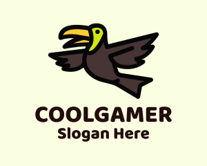 Flying Toucan Bird Logo