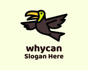 Flying Toucan Bird Logo