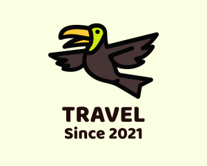 Flying Toucan Bird logo design