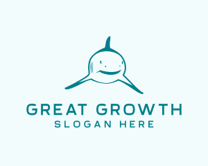 Fishing Shark Aquarium  logo design