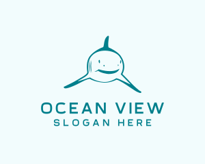 Fishing Shark Aquarium  logo design