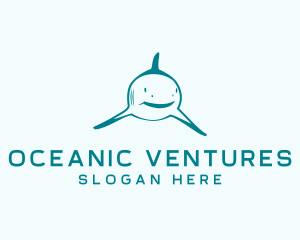 Fishing Shark Aquarium  logo design