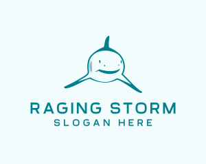 Fishing Shark Aquarium  logo design