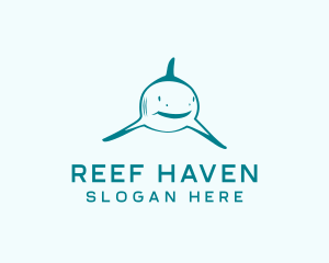 Fishing Shark Aquarium  logo design